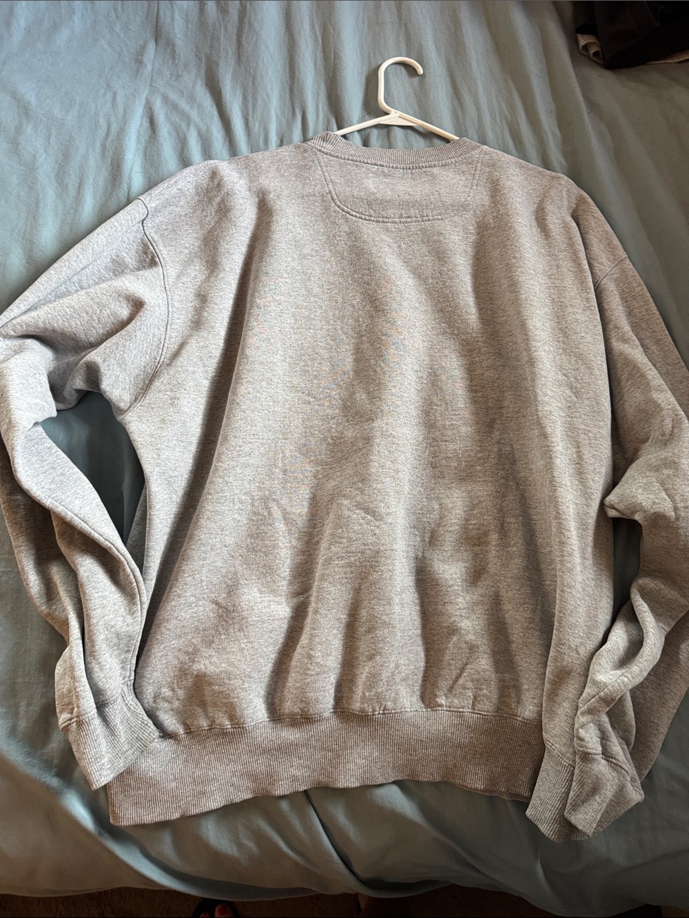 Champion Gray Crewneck Sweatshirt with Small 'C' Chest Logo - Picture 3 of 3